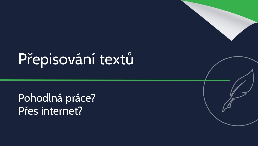 Přepisování textů – pohodlná práce přes internet?