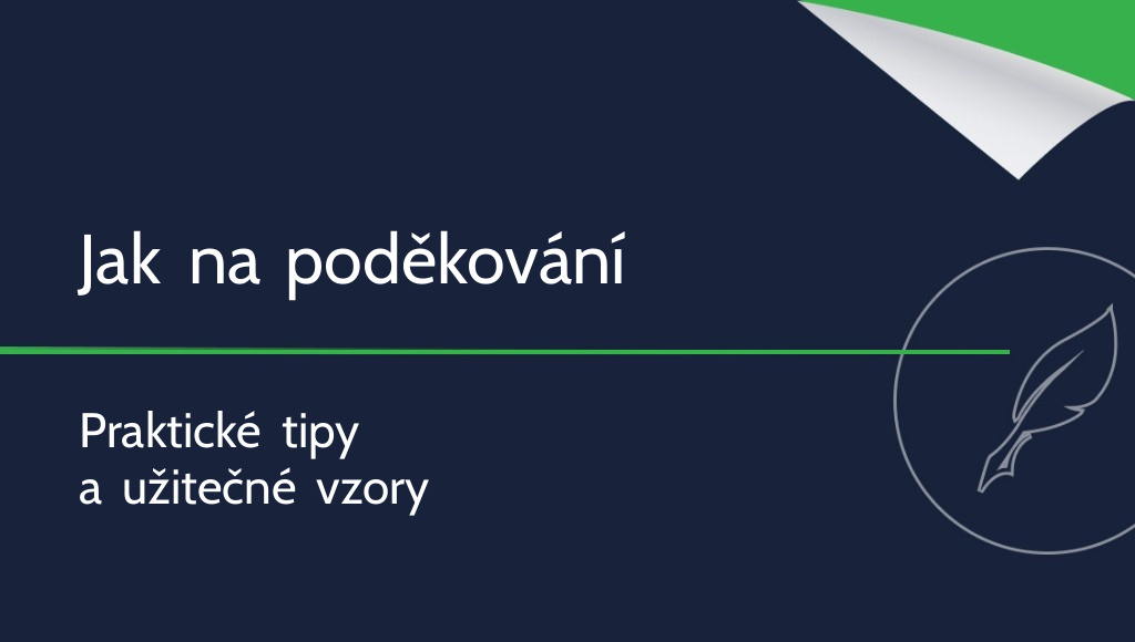 Jak napsat poděkování? Praktické tipy
