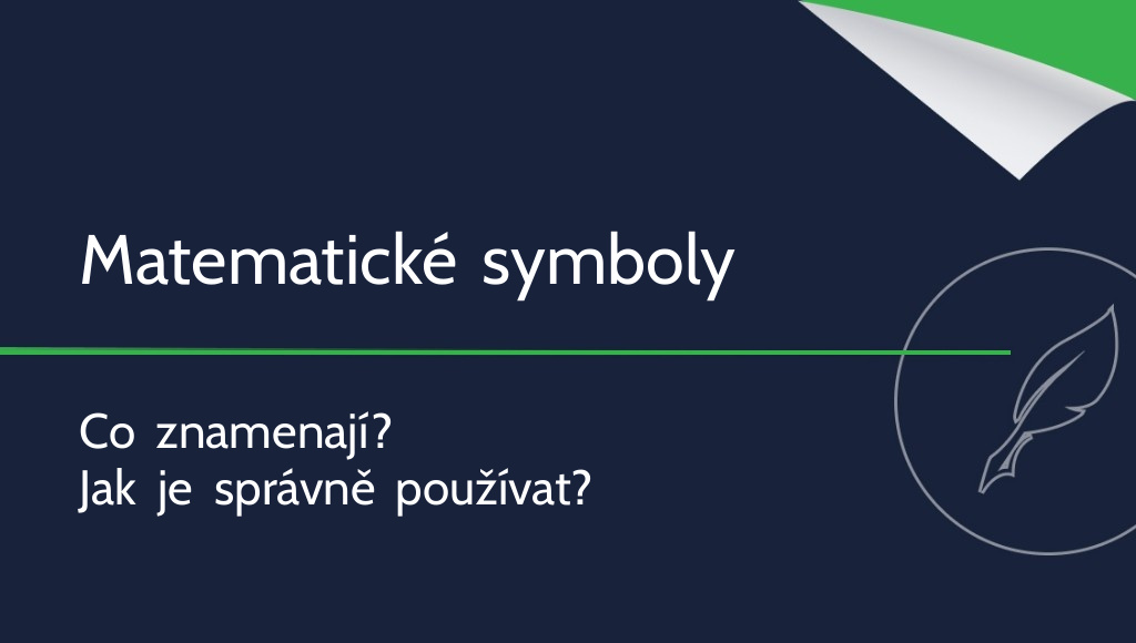 Matematické symboly: co znamenají a jak je používat?